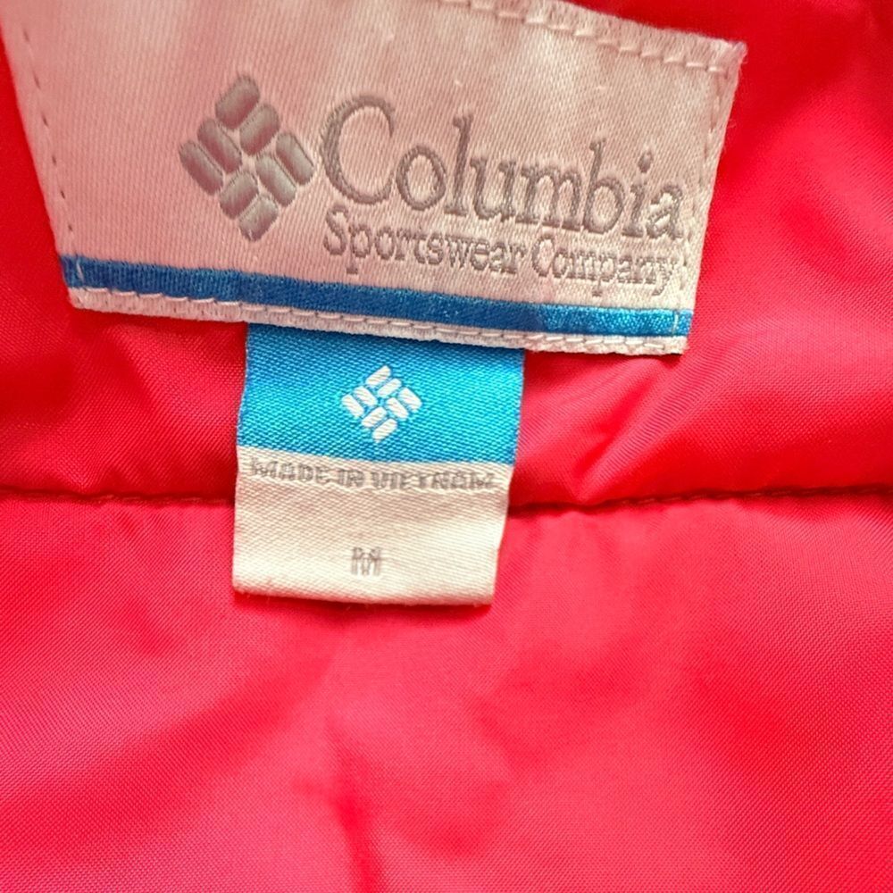 Columbia Pinkish Red Leaf Pattern Fall Jacket - Picture 6 of 9